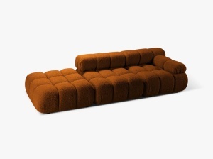 CANAPEA MODULARA BELLIS, PE STANGA, CARAMIZIE, CU TAPITERIE DIN TEXTIL BOUCLE ROLF, MICADONI - Img 2