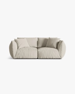 CANAPEA MODULARA CHRIS, CU 3 LOCURI, 220X100, NATURAL, CU TAPITERIE DIN TEXTIL STRUCTURAT LINS, MICADONI - Img 3
