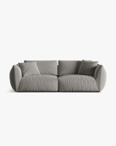 CANAPEA MODULARA CHRIS, CU 4 LOCURI, 260X100, GRI, CU TAPITERIE DIN TEXTIL CATIFEA CASINO, MICADONI