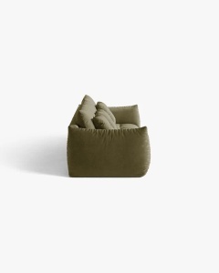 CANAPEA MODULARA, CU 4 LOCURI, BLOOM, 232 CM,VERDE DESCHIS, CU TAPITERIE DIN TEXTIL CATIFEA CASINO, MICADONI - Img 3
