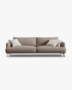 CANAPEA NAOMI, CAPPUCCINO, 230X95 CM, TAPITAT CU TAPITERIE DIN TEXTIL STRUCTURAT LIBERTY, MICADONI