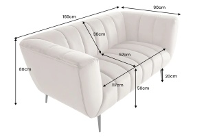CANAPEA, NOBLESSE 165CM, 2 LOCURI, MATERIAL CATIFEA, SAMPANIE, ARTIM GROUP SELECTION - Img 3