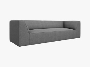 CANAPEA RUBY, CU 3 LOCURI, GRI, CU TAPITERIE DIN TEXTIL STRUCTURAT OTTAWA, MICADONI - Img 2