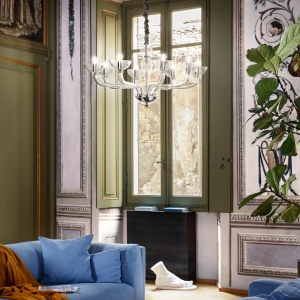 CANDELABRU CASANOVA SP8, TRANSPARENT, DIN STICLA, STIL MODERN - Img 2