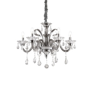 CANDELABRU COLOSSAL SP6, GRI, DIN STICLA, STIL CLASIC