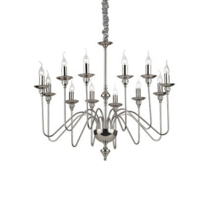 CANDELABRU DESIGN CLASIC, ARTU' SP12, NICKEL, IDEAL LUX
