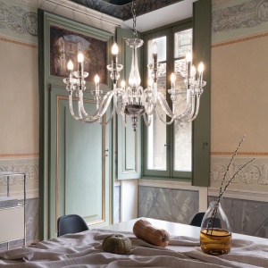 CANDELABRU DOGE SP12, TRANSPARENT, DIN STICLA, STIL MODERN - Img 2