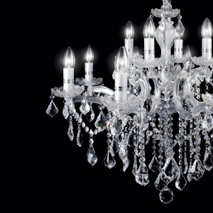 CANDELABRU FLORIAN SP12, CROM, DIN STICLA, STIL CLASIC - Img 2