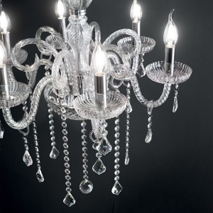 CANDELABRU GIUDECCA SP6, TRANSPARENT, DIN STICLA, STIL CLASIC - Img 3