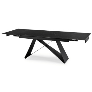 CEL MAI MIC PRET!!!MASA EXTENSIBILA 160-240CM, ARTIM MEBLE, REALIZATA DIN METAL SI CERAMICA, CULOARE MARMURA NEAGRA/NEGRU, STIL MODERN - Img 5