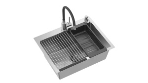 CHIUVETA BUCATARIE REA LUKE 110 WORKSTATION, CU BATERIE INCLUSA, NICHEL PERIAT, DIN INOX, CALITATE SUPERIOARA - Img 2