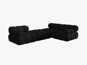 COLTAR BELLIS, CU 4 LOCURI, NEGRU, CU TAPIETRIE DIN TEXTIL 3D SONIC, MICADONI - Img 6