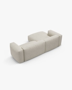 COLTAR CU 2 LOCURI, MARTINA, PE STANGA, 280 CM, BEJ, TAPITAT CU TAPITERIE DIN TEXTIL BOUCLE MONET, MICADONI - Img 5