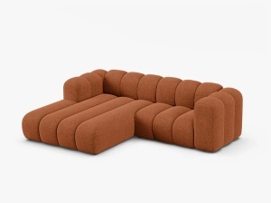 COLTAR CU 3 LOCURI LUPIN 230, PE STANGA, CARAMIZIU, CU TAPITERIE DIN TEXTIL CHENILLE EDEN, MICADONI - Img 2