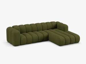 COLTAR CU 4 LOCURI LUPIN 288, PE DREAPTA, VERDE CU TAPITERIE DIN TEXTIL BOUCLE BALOO, MICADONI - Img 2