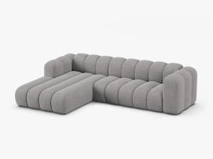 COLTAR CU 4 LOCURI LUPIN 288, PE STANGA, GRI INCHIS, CU TAPITERIE DIN TEXTIL CHENILLE EDEN, MICADONI - Img 2