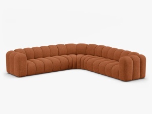COLTAR CU 4 LOCURI LUPIN 309, CARAMIZIU, CU TAPITERIE DIN TEXTIL CHENILLE EDEN, MICADONI - Img 2