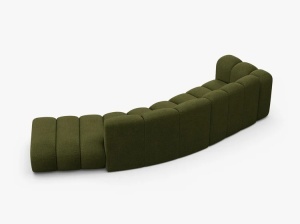 COLTAR CU 5 LOCURI, LUPIN, 335, PE DREAPTA, VERDE MASLINIU INCHIS, CU TAPITERIE DIN TEXTIL BOUCLE BALOO, MICADONI - Img 3