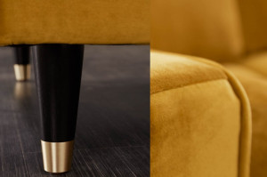 COLTAR DREAPTA 260CM, VELVET II, CATIFEA, GALBEN MUSTAR, ARTIM GROUP SELECTION - Img 5
