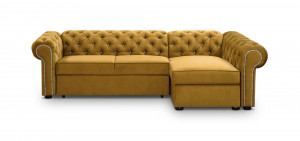 COLTAR EXTENSIBIL 278 CM, VALENTINO L DREAPTA, GALBEN, DIN STOFA DE CALITATE SUPERIOARA - Img 4