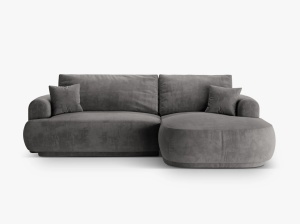 COLTAR EXTENSIBIL ELLA, DREAPTA, CU SPATIU DE DEPOZITARE, 5 LOCURI, 271 CM, DIVERSE CULORI SI MATERIALE, DESIGN DEOSEBIT