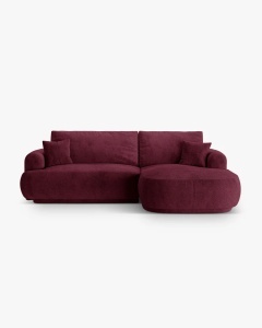 COLTAR EXTENSIBIL ELLA, PE DREAPTA, VISINIU, 271X174 CM, TAPITAT CU TAPITERIE DIN TEXTIL STRUCTURAT SORELLA, MICADONI