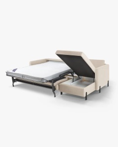 COLTAR EXTENSIBIL GLORIA, PE DREAPTA, BEJ, 170X286 CM, TAPITAT CU TAPITERIE DIN TEXTIL STRUCTURAT BJORN, MICADONI - Img 2