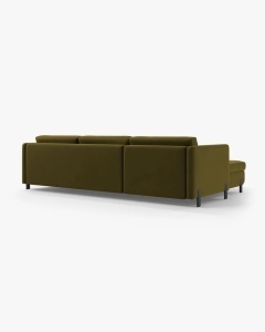 COLTAR EXTENSIBIL GLORIA, PE DREAPTA, VERDE, 170X286 CM, TAPITAT CU TAPITERIE DIN TEXTIL CATIFEA SALVADOR, MICADONI - Img 4
