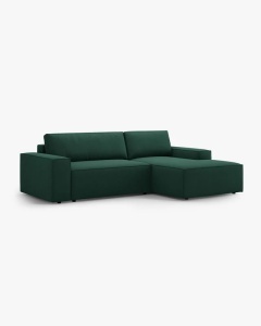 COLTAR EXTENSIBIL, PE DREAPTA, JODIE, 246X151 CM, ALBASTRU, TAPITAT CU TAPITERIE DIN TEXTIL STRUCTURAT MEGAN, MICADONI - Img 3
