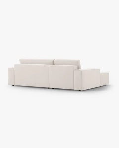 COLTAR EXTENSIBIL, PE STANGA, JODIE, 246X151 CM, BEJ DESCHIS, TAPITAT CU TAPITERIE DIN TEXTIL STRUCTURAT MEGAN, MICADONI - Img 4