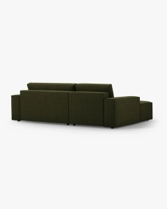 COLTAR EXTENSIBIL, PE STANGA, JODIE, 246X151 CM, VERDE MASLINIU INCHIS, TAPITAT CU TAPITERIE DIN TEXTIL BOUCLE BALOO, MICADONI - Img 4