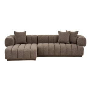 COLTAR LIVING AURORA 300CM, DIN LEMN SI TEXTIL, CULOARE MARO, HOUSE NORDIC