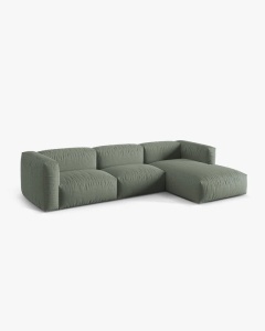 COLTAR MARTINA, 130X176 CM, PE DREAPTA, VERDE MUSCHI, TAPITAT CU TAPITERIE DIN TEXTIL STRUCTURAT BOSTON, MICADONI - Img 2
