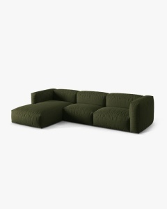 COLTAR MARTINA, 130X176 CM, PE STANGA, VERDE, TAPITAT CU TAPITERIE DIN TEXTIL STRUCTURAT BOSTON, MICADONI - Img 2
