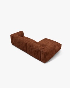 COLTAR MARTINA, CARAMIZIU, 280 CM, STANGA, CU TAPITERIE DIN TEXTIL CORDOI TILIA, MICADONI - Img 3