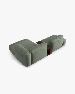 COLTAR MARTINA, PE DREAPTA, 285 CM, VERDE MUSCHI, TAPITAT CU TAPITERIE DIN TEXTIL STRUCTURAT BOSTON, MICADONI - Img 4