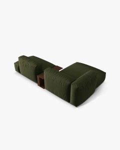 COLTAR MARTINA, PE STANGA, 285 CM, VERDE, TAPITAT CU TAPITERIE DIN TEXTIL STRUCTURAT BOSTON, MICADONI - Img 4