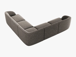 COLTAR MILEY, 5 LOCURI, GRI 16, TAPITERIE CHENILLE, DESIGN DEOSEBIT - Img 4