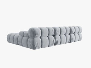 COLTAR MODULAR BELLIS, 4 LOCURI, 282 CM, ALBASTRU DESCHIS 80, TAPITERIE DIN CATIFEA, DESIGN DEOSEBIT - Img 3