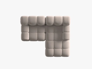 COLTAR MODULAR BELLIS, DREAPTA, 2 LOCURI, 191 CM, BEJ 16, TAPITERIE DIN CATIFEA, DESIGN DEOSEBIT - Img 3