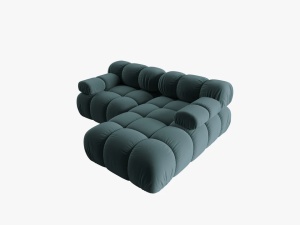 COLTAR MODULAR BELLIS, DREAPTA, 2 LOCURI, 191 CM, VERDE PETROL 87, TAPITERIE DIN CATIFEA, BESOLUX - Img 5