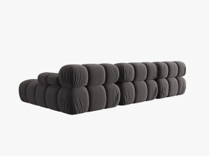 COLTAR MODULAR BELLIS, DREAPTA, 3 LOCURI, 285 CM, GRI INCHIS 97, TAPITERIE DIN CATIFEA, DESIGN DEOSEBIT - Img 5