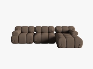 COLTAR MODULAR BELLIS, DREAPTA, 3 LOCURI, 285 CM, MARO 40, TAPITERIE DIN CATIFEA 3D, DESIGN DEOSEBIT