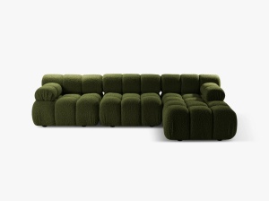 COLTAR MODULAR BELLIS, DREAPTA, 4 LOCURI, 282 CM, TAPITERIE BOUCLE, DIVERSE CULORI, DESIGN DEOSEBIT - Img 6