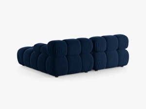 COLTAR MODULAR BELLIS, PE DREAPTA, ALBASTRU ROYAL, CU TAPITERIE DIN CATIFEA BLUVEL, MICADONI - Img 3