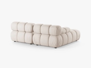 COLTAR MODULAR BELLIS, PE STANGA, BEJ, CU TAPITERIE DIN TEXTIL STRUCTURAT LIBERTY, MICADONI - Img 3