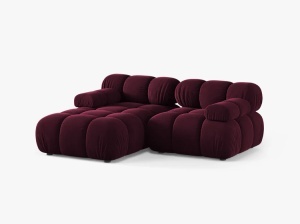 COLTAR MODULAR BELLIS, PE STANGA, VISINIU, CU TAPITERIE DIN CATIFEA VENUS, MICADONI - Img 2