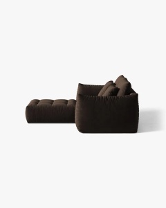 COLTAR MODULAR BLOOM, MARO INCHIS, 232 CM, CU TAPITERIE DIN TEXTIL CATIFEA BLUVEL, MICADONI - Img 3