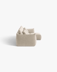 COLTAR MODULAR BLOOM, PE DREPTA, BEJ DESCHIS, 327 CM, CU TAPITERIE DIN TEXTIL STRUCTURAT WIND, MICADONI - Img 3