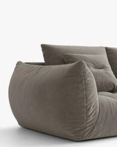 COLTAR MODULAR, CU 4 LOCURI, BLOOM, PE DREAPTA, 316 CM, CU TAPITERIE DIN TEXTIL CATIFEA CASINO, MICADONI - Img 5